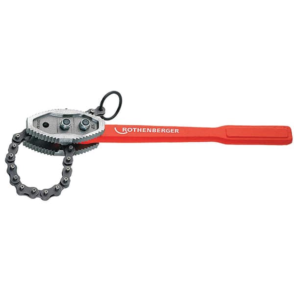 Rothenberger - 12" Max Pipe Capacity, 13-3/4" Long, Chain Wrench - 4" Actual OD, 16" Handle Length - A1 Tooling