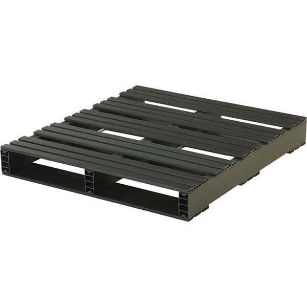 Custom Built Plastic Pallets - 36" Long x 32" & Wide x 4-1/2" High Plastic Pallet - 3,000 Lb Static Capacity, 500 Lb Dynamic Capacity, Black - A1 Tooling