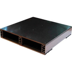 Custom Built Plastic Pallets - 24" Long x 24" & Wide x 4.4" High Plastic Pallet - 1,500 Lb Static Capacity, 500 Lb Dynamic Capacity, Black - A1 Tooling