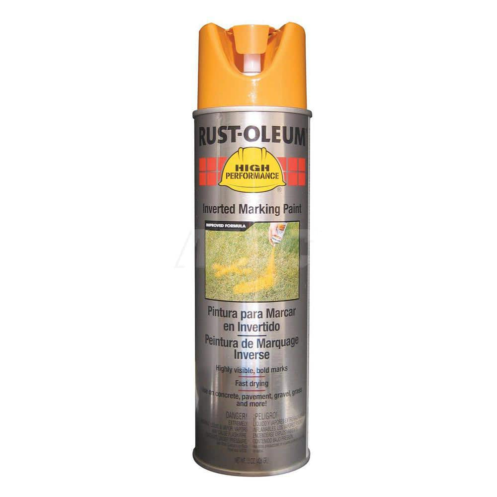 15 fl oz Yellow Marking Paint 300' to 350' Coverage at 1-1/2″ Wide, Solvent-Based Formula