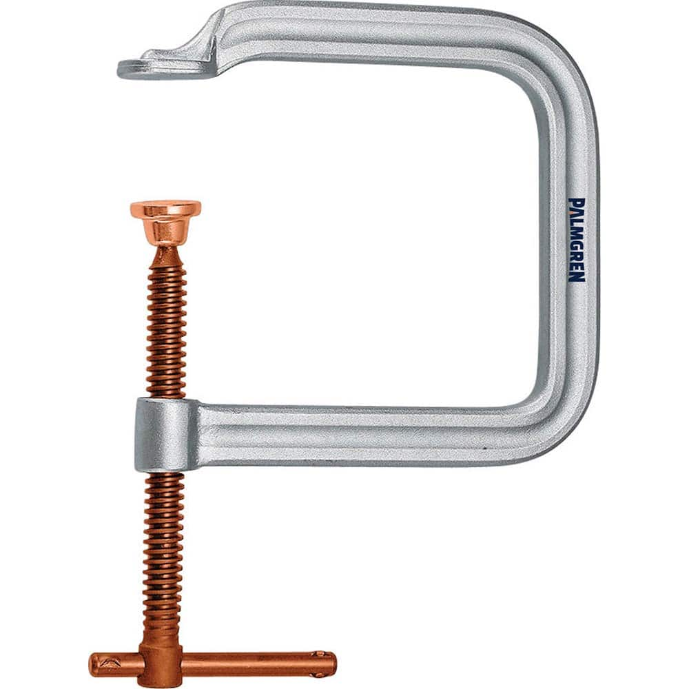 Palmgren - C-Clamps; Clamp Type: C-Style ; Application Strength: Regular-Duty ; Throat Depth Style: Extra Deep Throat ; Clamp Material: Steel ; Maximum Opening Capacity (Inch): 3 ; Minimum Opening Capacity (Inch): 0 - Exact Industrial Supply