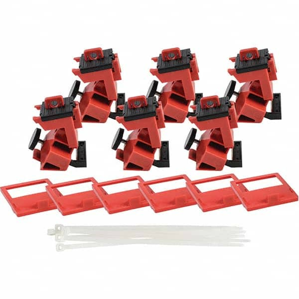 Brady - Pack of 6 Single-Pole Circuit Breaker Lockouts - A1 Tooling