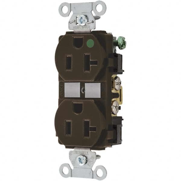 Hubbell Wiring Device-Kellems - 125V 20A NEMA 6-20R Hospital Grade White Straight Blade Duplex Receptacle - A1 Tooling