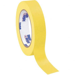 Tape Logic - Pack of (12), 60 Yd Rolls 1" Yellow Crepe Paper Masking Tape - A1 Tooling