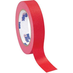 Tape Logic - Pack of (12), 1" x 60 Yd Rolls, Red Crepe Paper Masking Tape - A1 Tooling