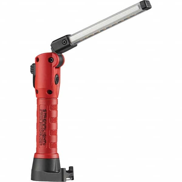 Handheld Flashlight: LED, 5 hr Max Run Time 3 Light Modes, Nylon, Red