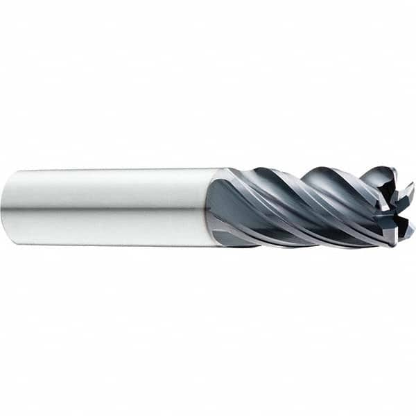 SGS - 5/8" Diam, Variable Pitch, 1-1/4" LOC, 5 Flute Solid Carbide Roughing Corner Radius End Mill - A1 Tooling