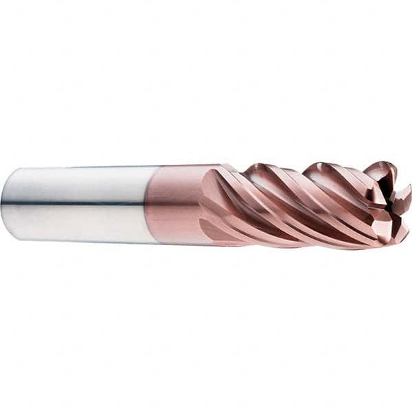 SGS - 1" Diam, Variable Pitch, 1-1/8" LOC, 5 Flute Solid Carbide Roughing Corner Radius End Mill - A1 Tooling