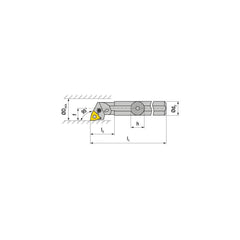 Indexable Boring Bar:  A25R PWLNR 08,  31.00 mm Min Bore,  25.00 mm Shank Dia,  95.00&deg N/A Steel 200.0000″ OAL,  Lever Clamp,