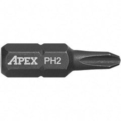 Apex - #2, Phillips Screwdriver Bit - 1/4" Drive, 1" OAL - A1 Tooling