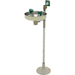 Haws - 11" Wide x 40" High, Pedestal Mount, Stainless Steel Bowl, Eyewash Station - 5 GPM Flow Rate - A1 Tooling