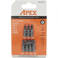 Apex - 1/4" Drive Torx Screwdriver Bit - 1" OAL, Insert Bit - A1 Tooling