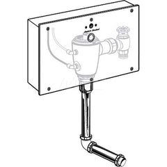 Automatic Flush Valves; Type: Concealed Urinal Flush Valve with Wall Box; Style: Single Flush; For Use With: Urinals; Gallons Per Flush: 0.125; Pipe Size: 3/4; Spud Coupling Size: 3/4; Cover Material: Metal; Inlet Size: 3/4; Litres Per Flush: 0.5