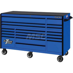 Tool Roller Cabinet: 19 Drawers Blue & Black