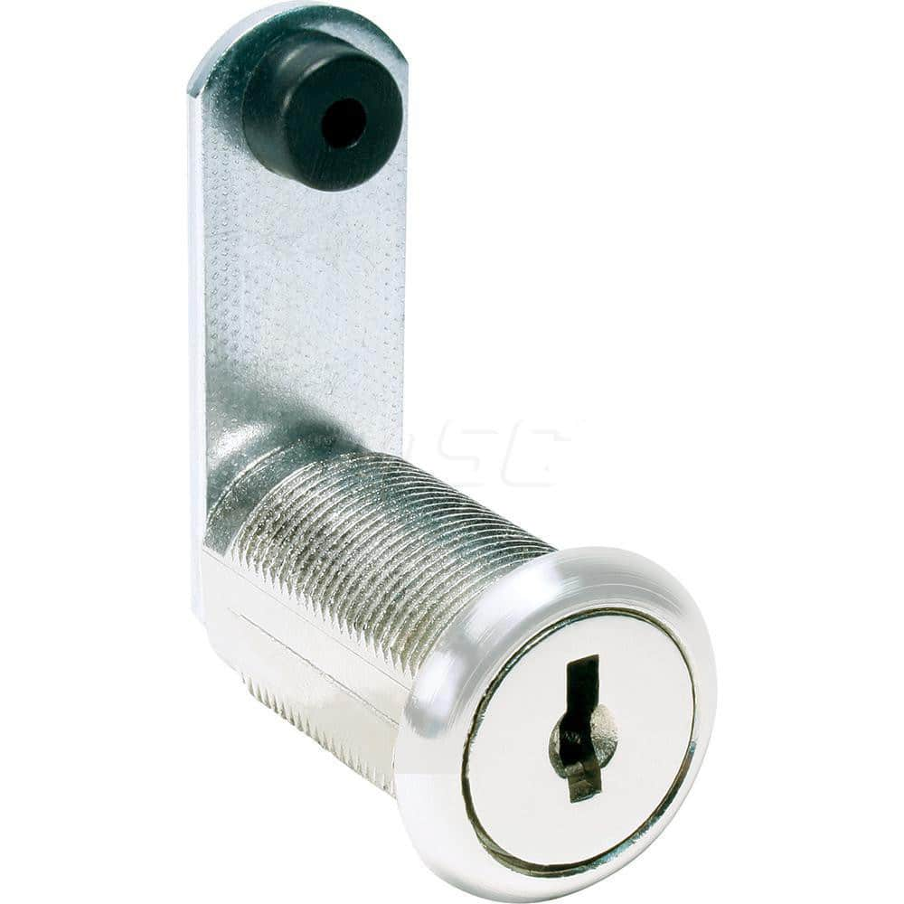 Camlocks, Side Latches & Pawl Latches; Lock Type: 4-Cam Locks all Openings Lock; Standard; All Purpose Cam Lock; Standard Cam Locks; Body Diameter: 0.7500; Body Diameter: .75; Key Type: Keyed Alike; Maximum Thickness: 7/8; Fastening Style: Nut; Camlock St