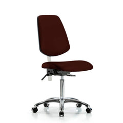 Task Chair: Vinyl, Burgundy