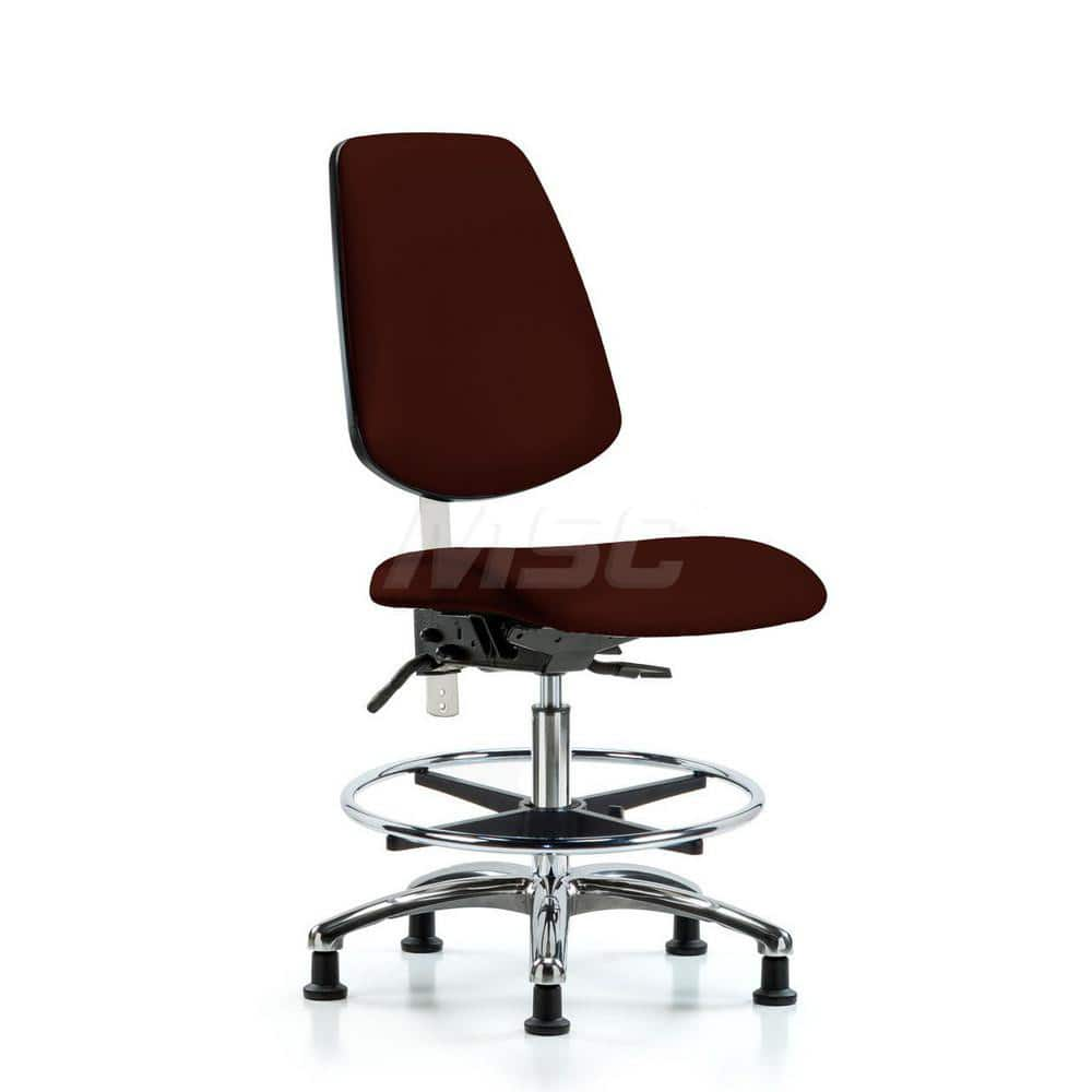 Task Chair: Vinyl, Burgundy