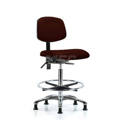 Task Chair: Vinyl, Burgundy