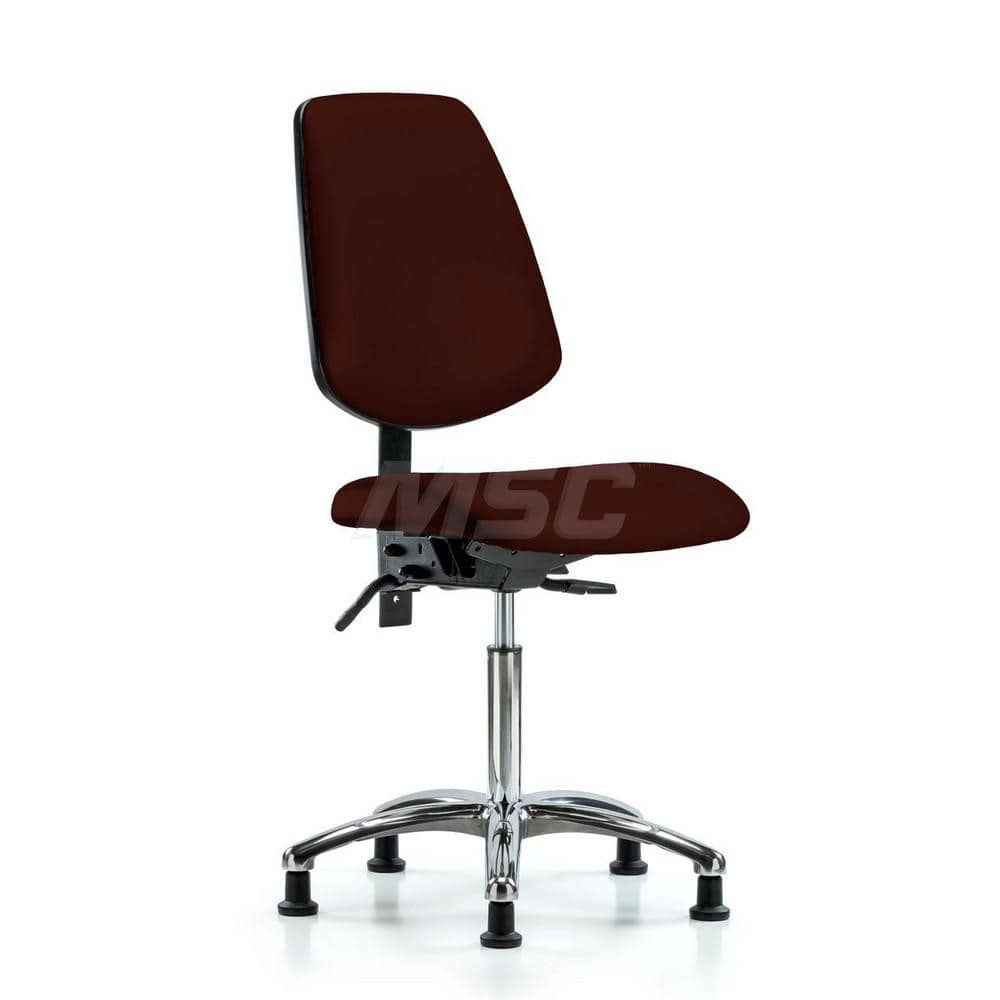 Task Chair: Vinyl, Burgundy