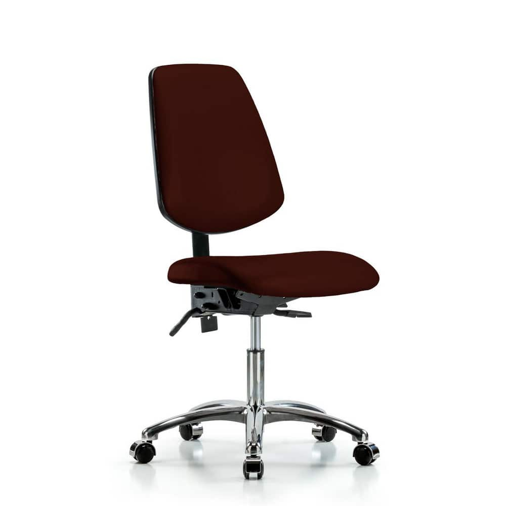 Task Chair: Vinyl, Burgundy