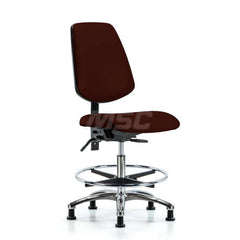 Task Chair: Vinyl, Burgundy