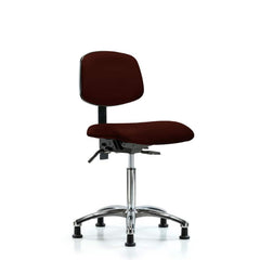 Task Chair: Vinyl, Burgundy