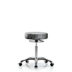 Lab Stool: Vinyl, 25″ Seat Width, 25″ Seat Depth Round Height