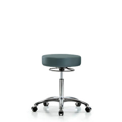 Lab Stool: Vinyl, 25″ Seat Width, 25″ Seat Depth Round Height