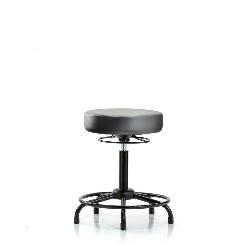 Lab Stool: Vinyl, 25″ Seat Width, 25″ Seat Depth Round Height