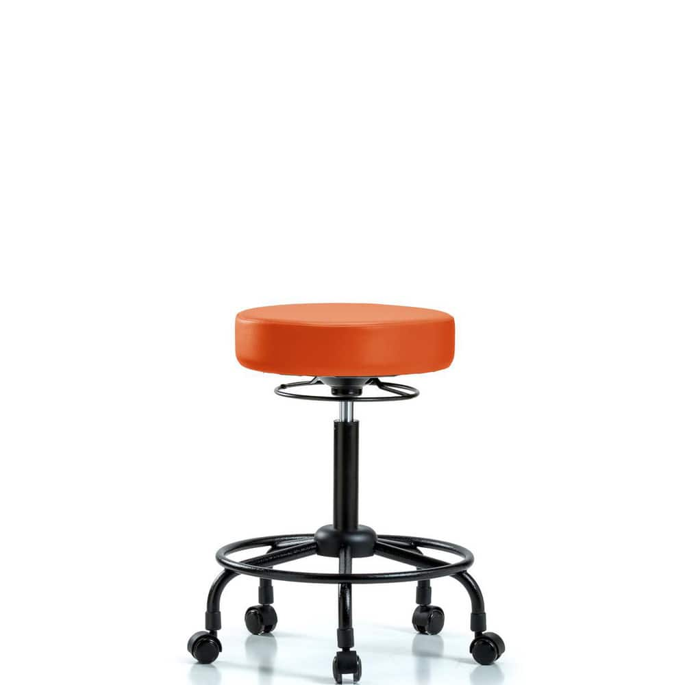 Lab Stool: Vinyl, 25″ Seat Width, 25″ Seat Depth Round Height