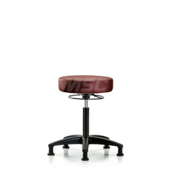 Lab Stool: Vinyl, 25″ Seat Width, 25″ Seat Depth Round Height