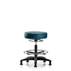 Lab Stool: Vinyl, 25″ Seat Width, 25″ Seat Depth Round Height