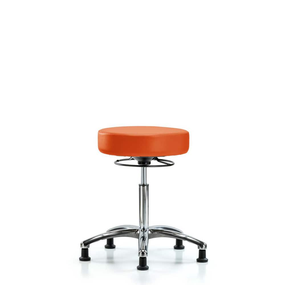 Lab Stool: Vinyl, 25″ Seat Width, 25″ Seat Depth Round Height