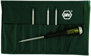 8 Piece - T6; T7; T8; T9; T10; T15; T20; T25 - ESD Safe Interchangeable Torx Blade Set in Canvas Pouch - A1 Tooling