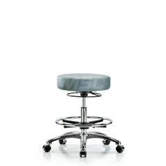 Lab Stool: Vinyl, 25″ Seat Width, 25″ Seat Depth Round Height