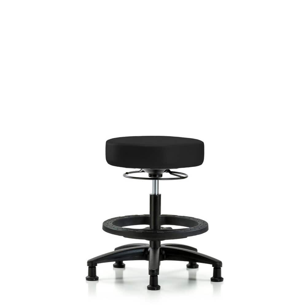 Lab Stool: Vinyl, 25″ Seat Width, 25″ Seat Depth Round Height