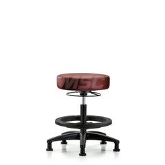 Lab Stool: Vinyl, 25″ Seat Width, 25″ Seat Depth Round Height