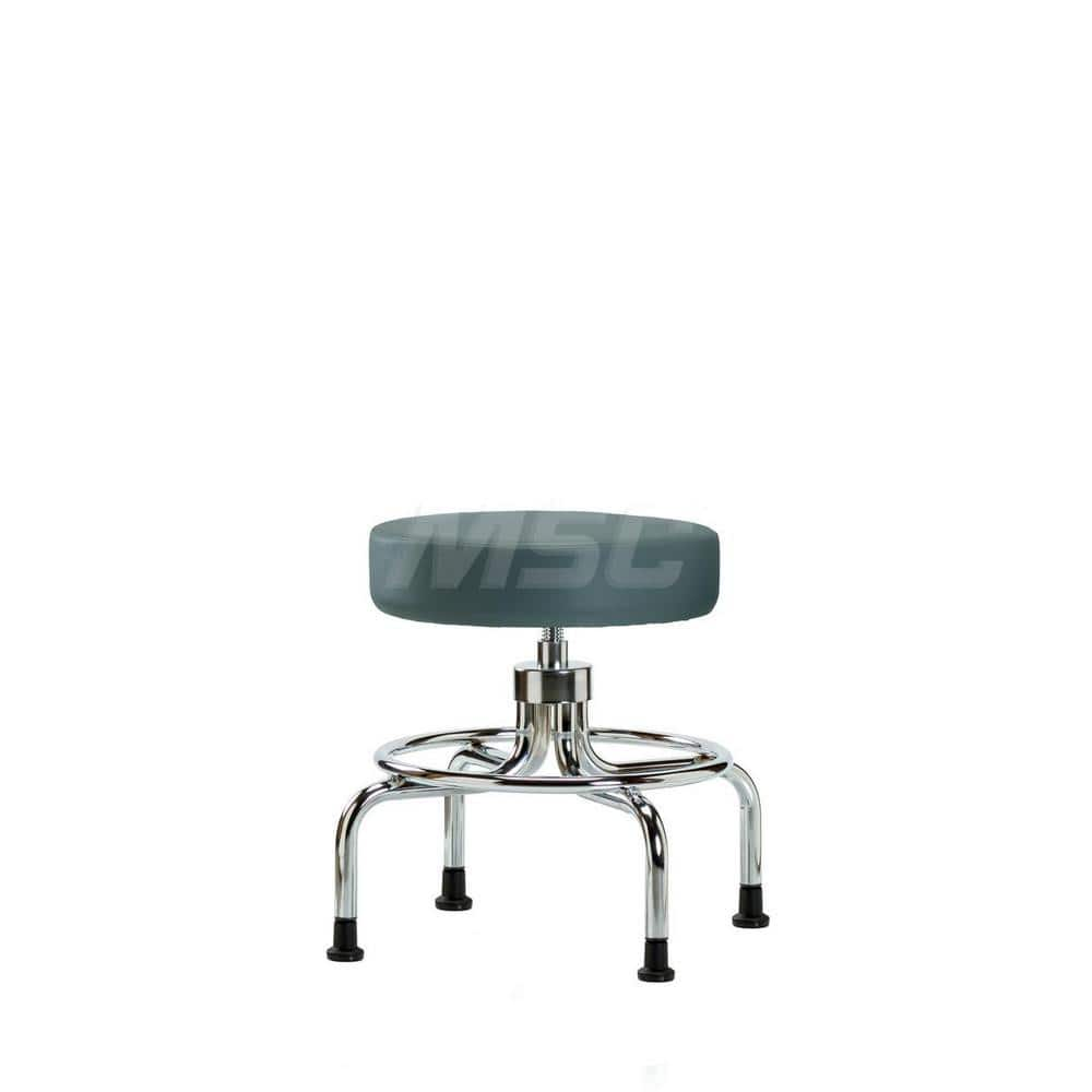 Lab Stool: Vinyl, 25″ Seat Width, 25″ Seat Depth Round Height