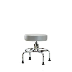 Lab Stool: Vinyl, 25″ Seat Width, 25″ Seat Depth Round Height