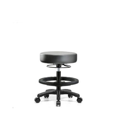 Lab Stool: Vinyl, 25″ Seat Width, 25″ Seat Depth Round Height