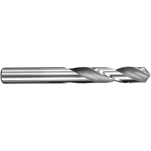 9.8 mm Dia. × 9.8 mm Shank × 43 mm Flute Length × 89 mm OAL, 3xD, 145°, Uncoated, 2 Flute, External, Round Solid Carbide Drill - Exact Industrial Supply