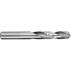 9.8 mm Dia. × 9.8 mm Shank × 43 mm Flute Length × 89 mm OAL, 3xD, 145°, Uncoated, 2 Flute, External, Round Solid Carbide Drill - Exact Industrial Supply