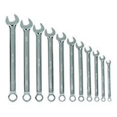 11 Pieces - Chrome - High Polished Wrench Set - 3 /8 - 1" - A1 Tooling