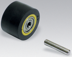 #11084 - 3/4 x 1/2'' - Rubber Contact Wheel W/Bearing & Shaft - A1 Tooling