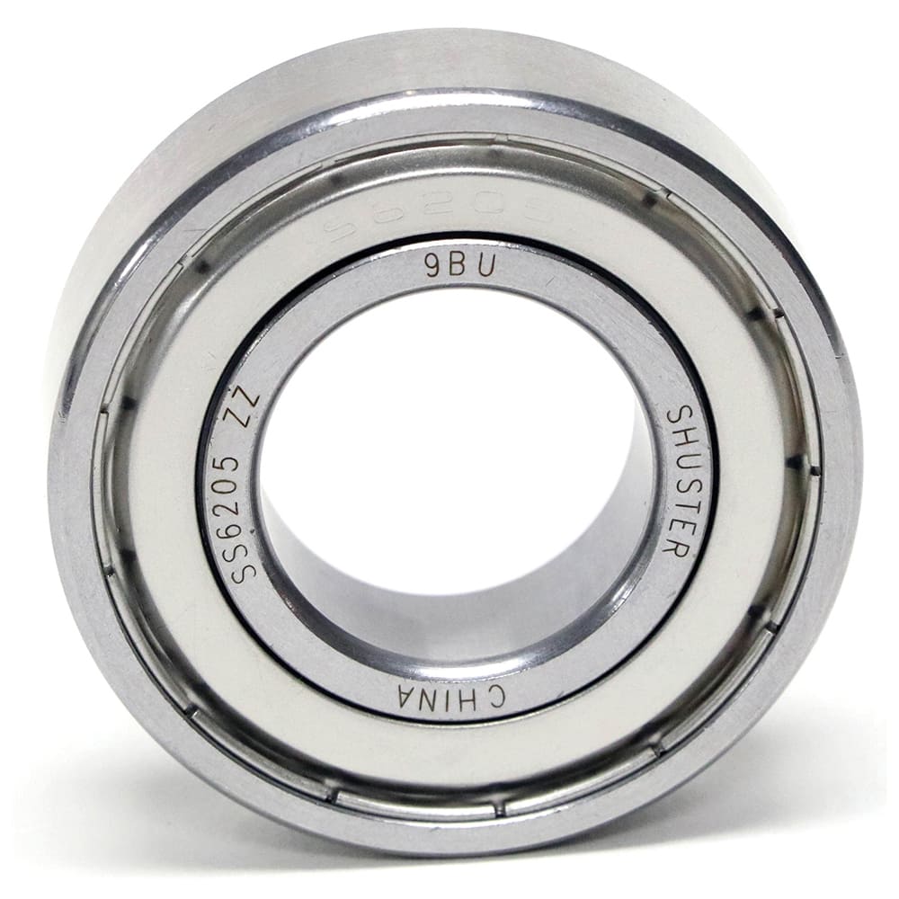 Shuster - SSR6 ZZ, 3/8" Bore Diam, 7/8" OD, Double Shield Deep Groove Radial Ball Bearing - Exact Industrial Supply