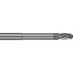 Micro 100 - Ball End Mills; Mill Diameter (mm): 1.50 ; Mill Diameter (Decimal Inch): 0.0591 ; Number of Flutes: 2 ; Length of Cut (mm): 1.5000 ; Length of Cut (Decimal Inch): 0.0591 ; Material: Solid Carbide