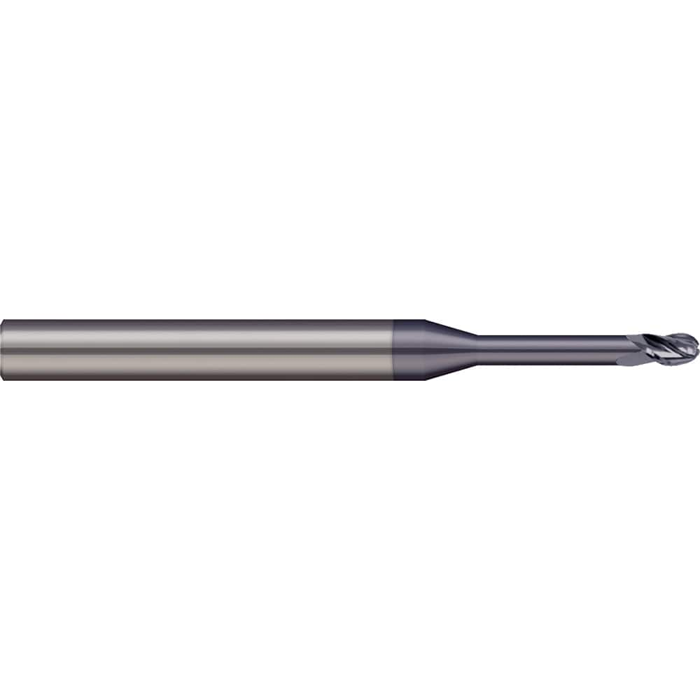 Micro 100 - Ball End Mills; Mill Diameter (Decimal Inch): 0.0938 ; Number of Flutes: 2 ; Length of Cut (Inch): 1/8 ; Length of Cut (Decimal Inch): 0.1250 ; Material: Solid Carbide ; Overall Length (Inch): 2 - Exact Industrial Supply