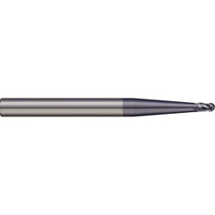 Ball End Mill: 0.75″ Dia, 1.5″ LOC, 4 Flute, Solid Carbide 4″ OAL, 3/4″ Shank Dia, 30 ° Helix, AlTiN Coated, Single End