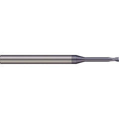 Corner Radius End Mill: 0.1575″ Dia, 0.1575″ LOC, 2 Flutes, Solid Carbide 30 ° Helix, AlTiN Coated, Corner Radius End