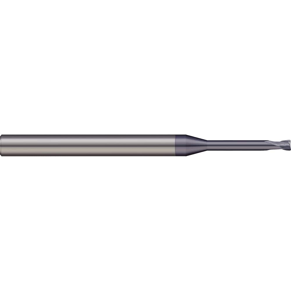 Corner Radius End Mill: 0.2362″ Dia, 0.2362″ LOC, 2 Flutes, Solid Carbide 30 ° Helix, AlTiN Coated, Corner Radius End